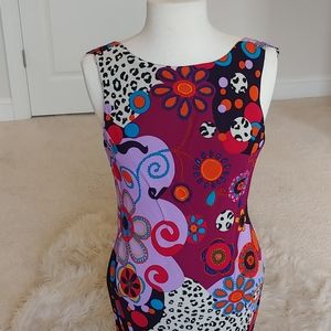 Backless multicolor maxi dress size 8